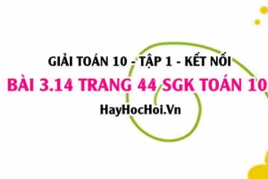 Giải bài 3.14 trang 44 Toán 10 Tập 1 SGK Kết nối tri thức